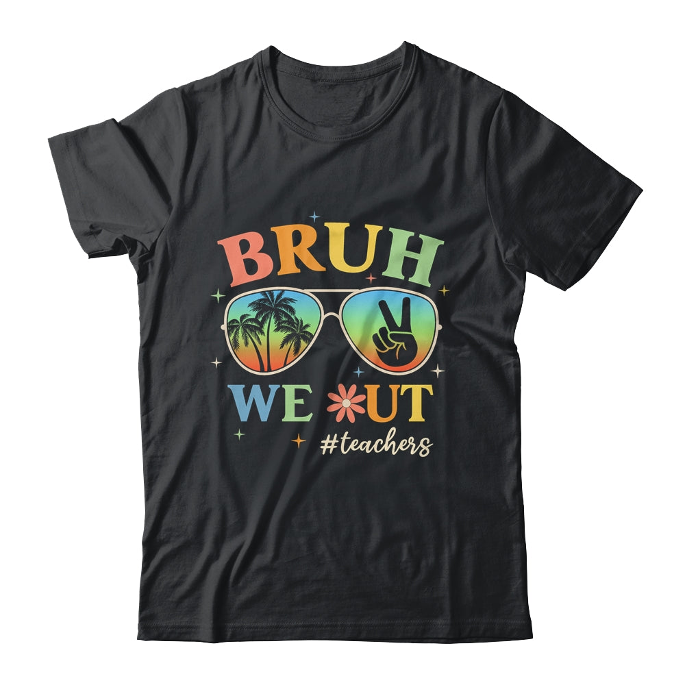 Bruh We Out Teachers Groovy Retro Happy Last Day Of School Shirt & Tank Top | siriusteestore