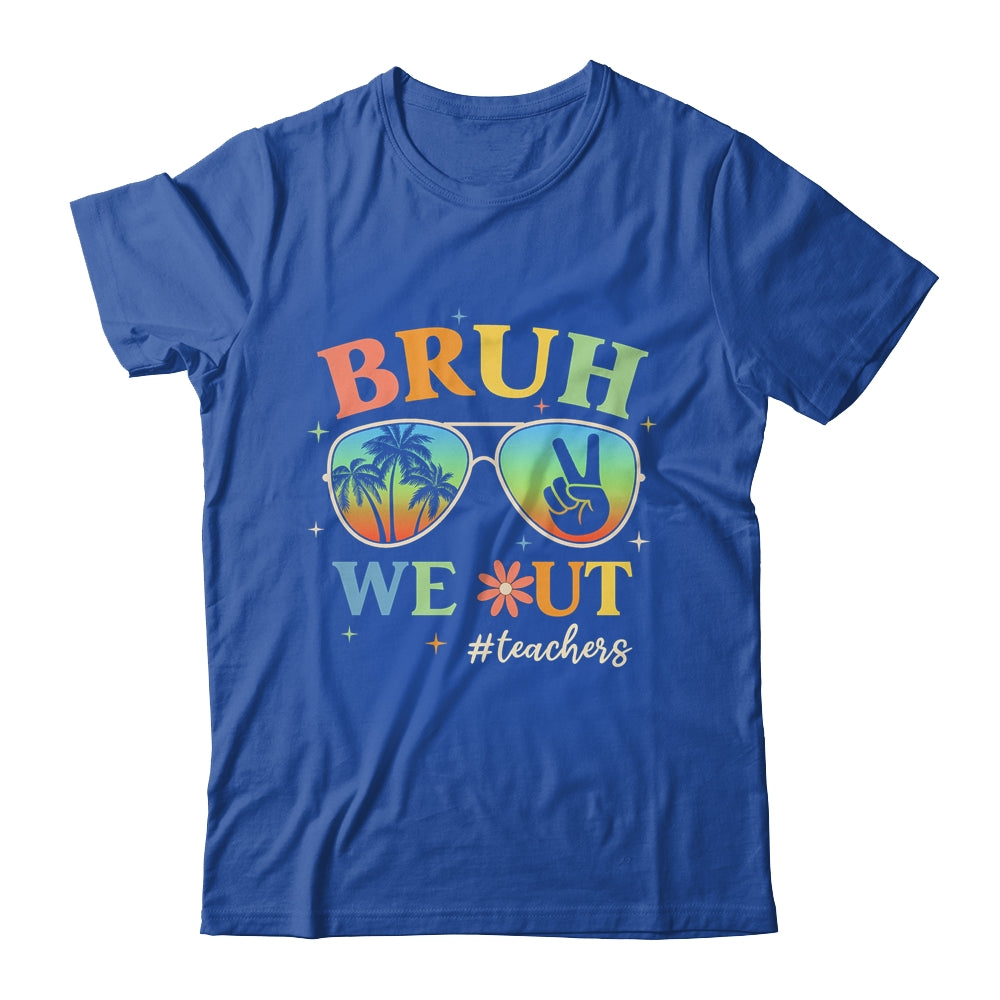 Bruh We Out Teachers Groovy Retro Happy Last Day Of School Shirt & Tank Top | siriusteestore