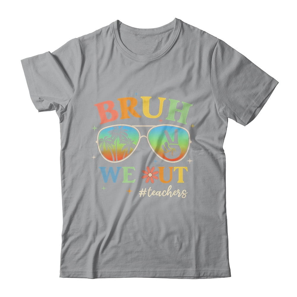Bruh We Out Teachers Groovy Retro Happy Last Day Of School Shirt & Tank Top | siriusteestore