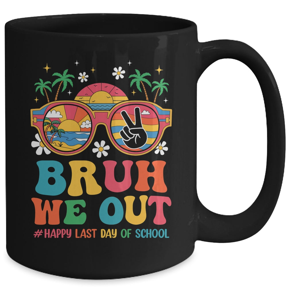 Bruh We Out Teachers Happy Last Day Of School Groovy Mug | siriusteestore