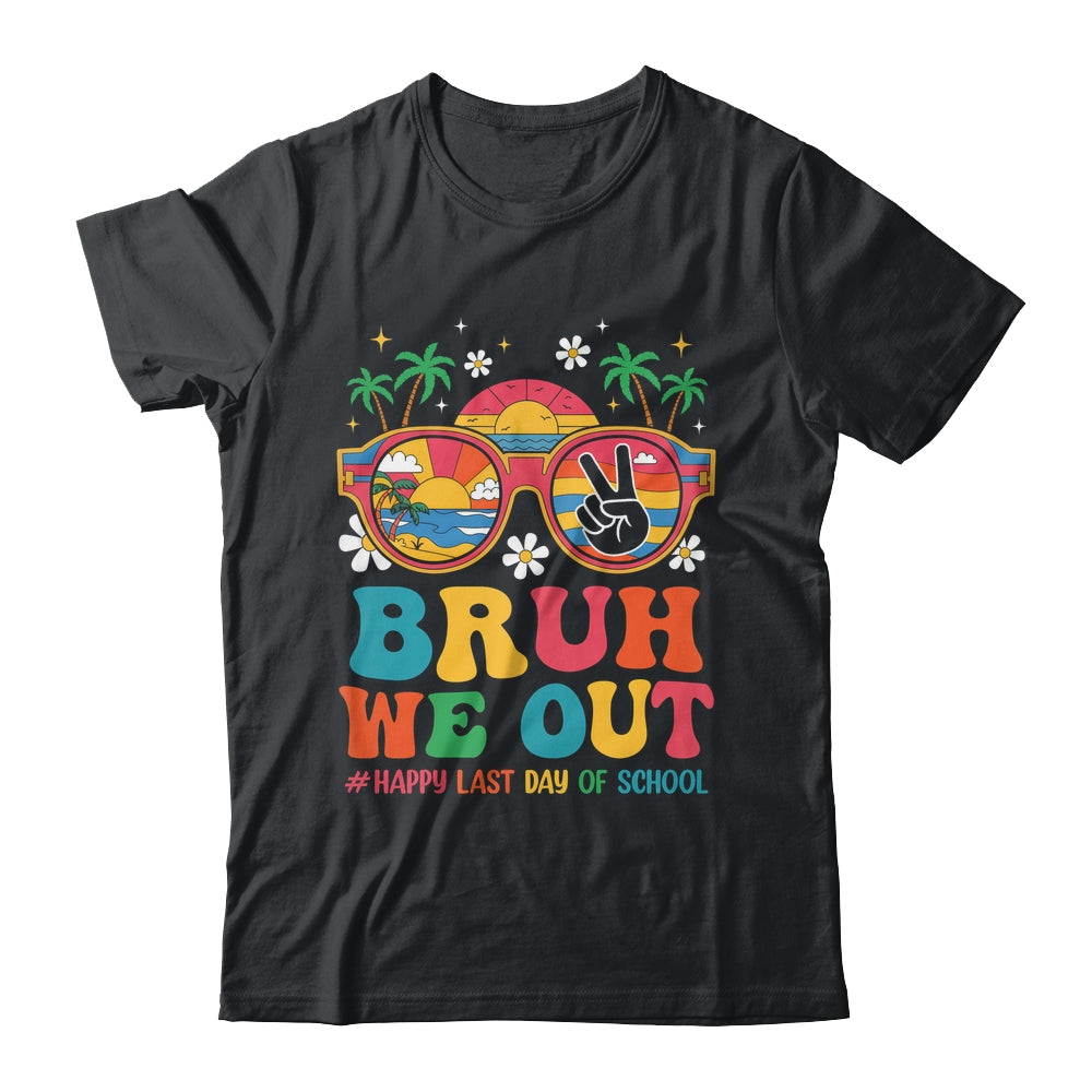 Bruh We Out Teachers Happy Last Day Of School Groovy Shirt & Tank Top | siriusteestore