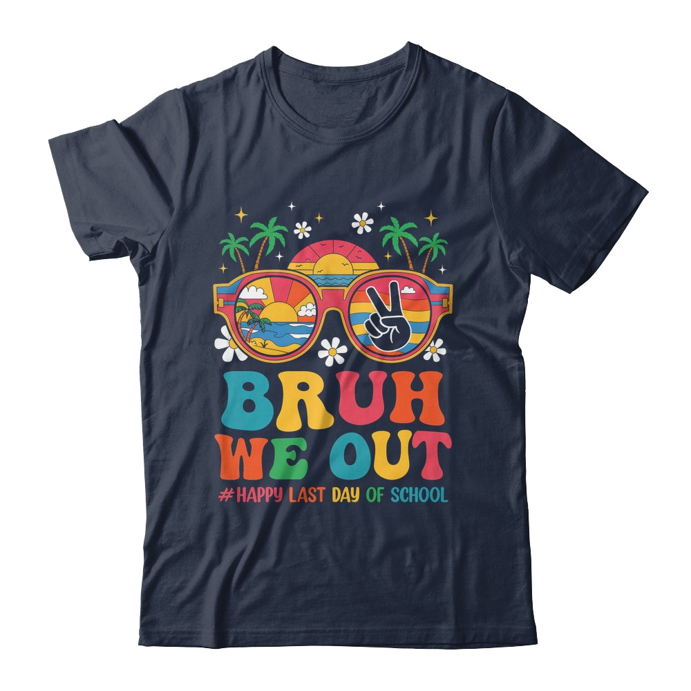 Bruh We Out Teachers Happy Last Day Of School Groovy Shirt & Tank Top | siriusteestore