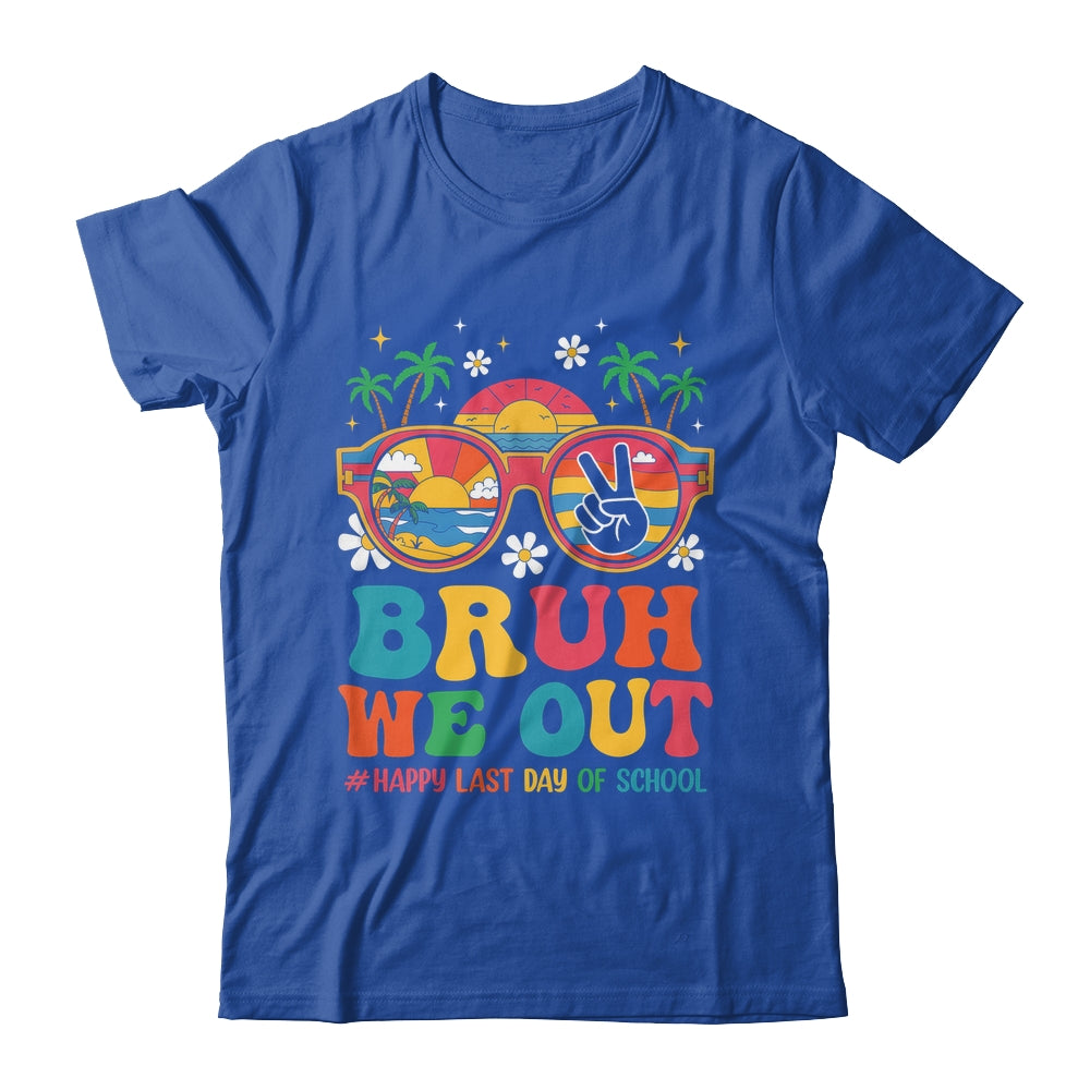 Bruh We Out Teachers Happy Last Day Of School Groovy Shirt & Tank Top | siriusteestore