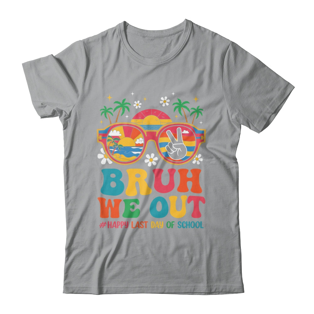 Bruh We Out Teachers Happy Last Day Of School Groovy Shirt & Tank Top | siriusteestore