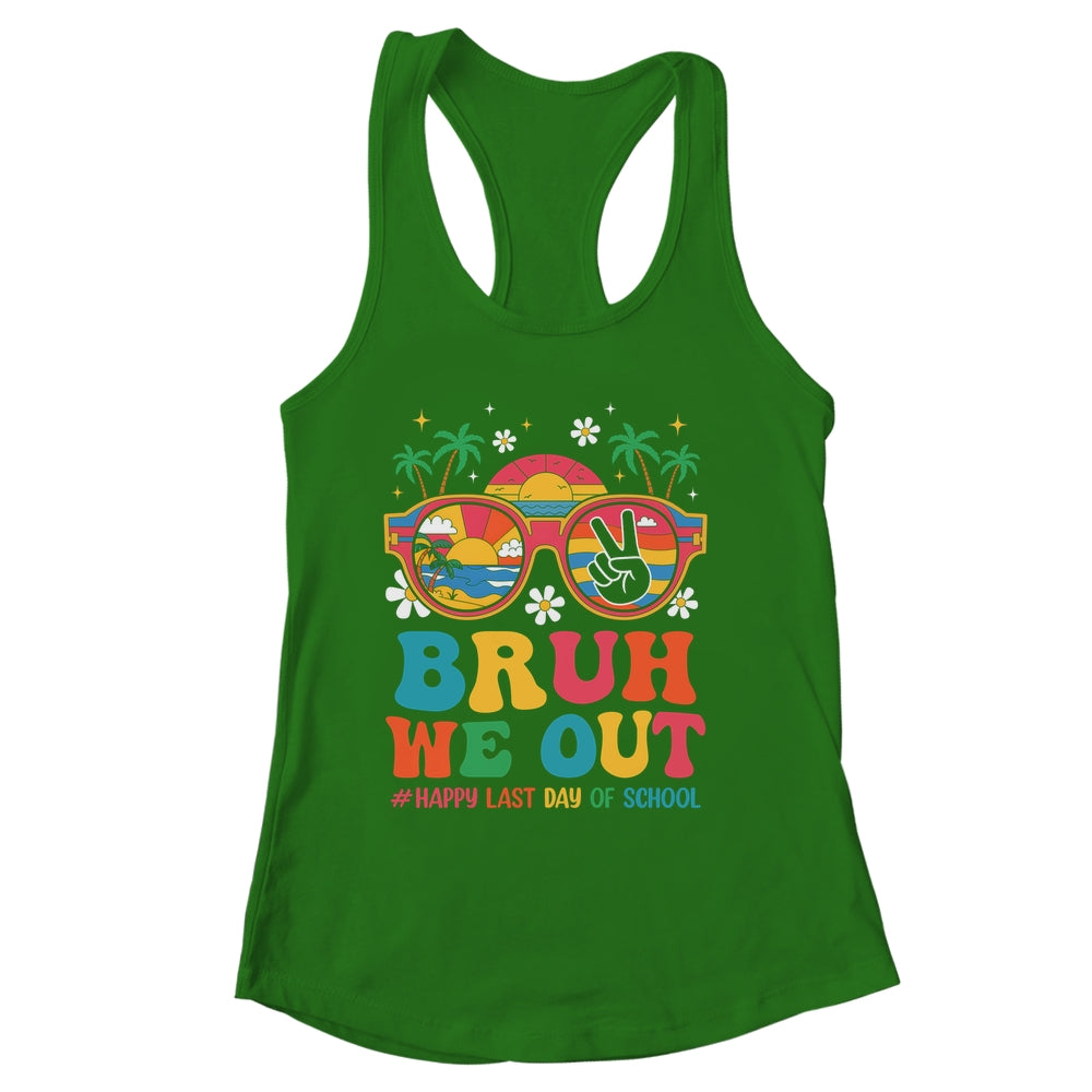 Bruh We Out Teachers Happy Last Day Of School Groovy Shirt & Tank Top | siriusteestore