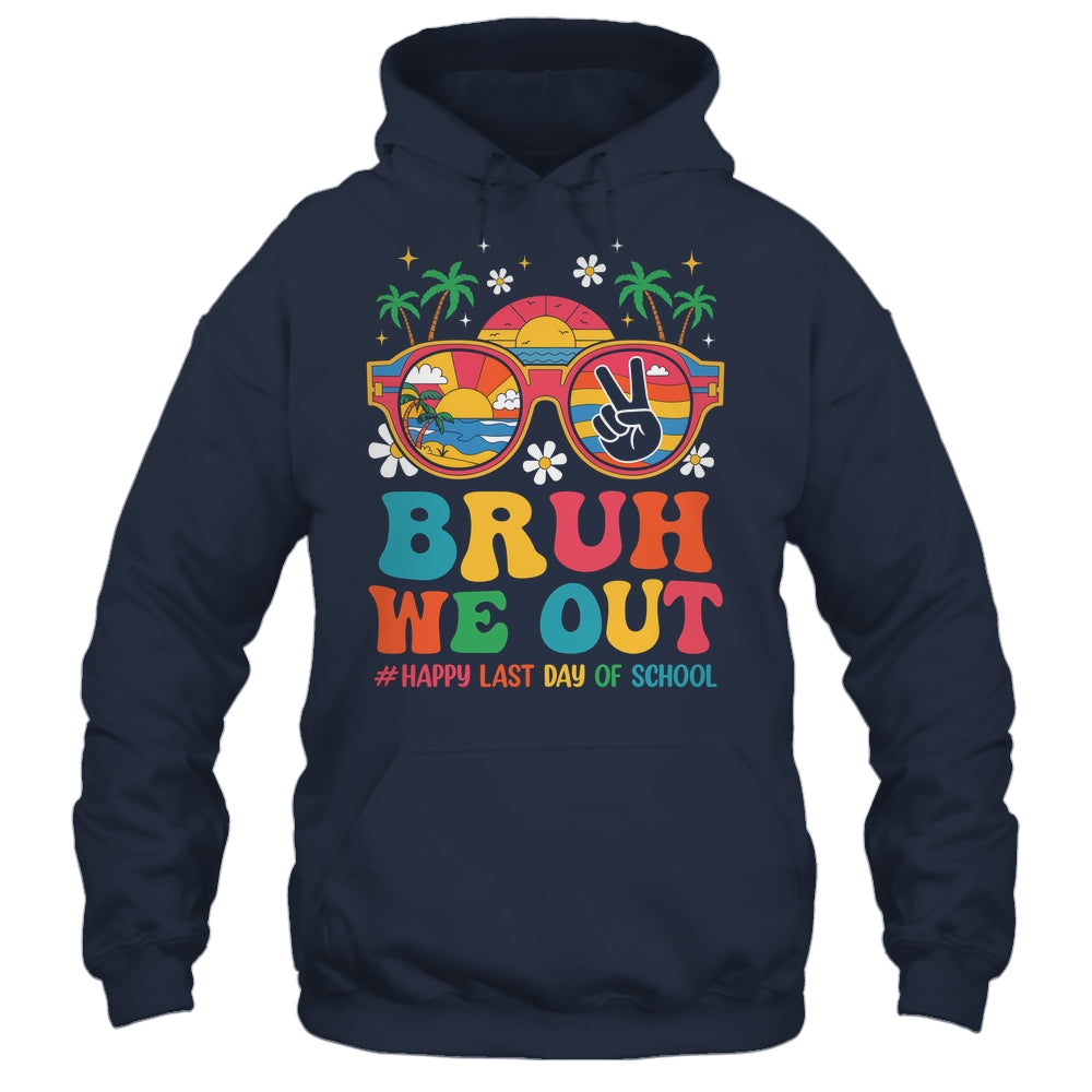 Bruh We Out Teachers Happy Last Day Of School Groovy Shirt & Tank Top | siriusteestore
