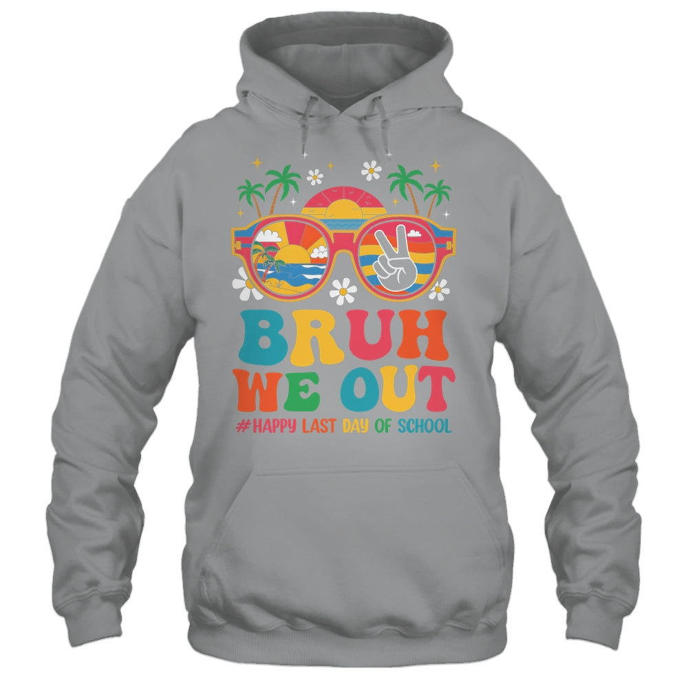 Bruh We Out Teachers Happy Last Day Of School Groovy Shirt & Tank Top | siriusteestore