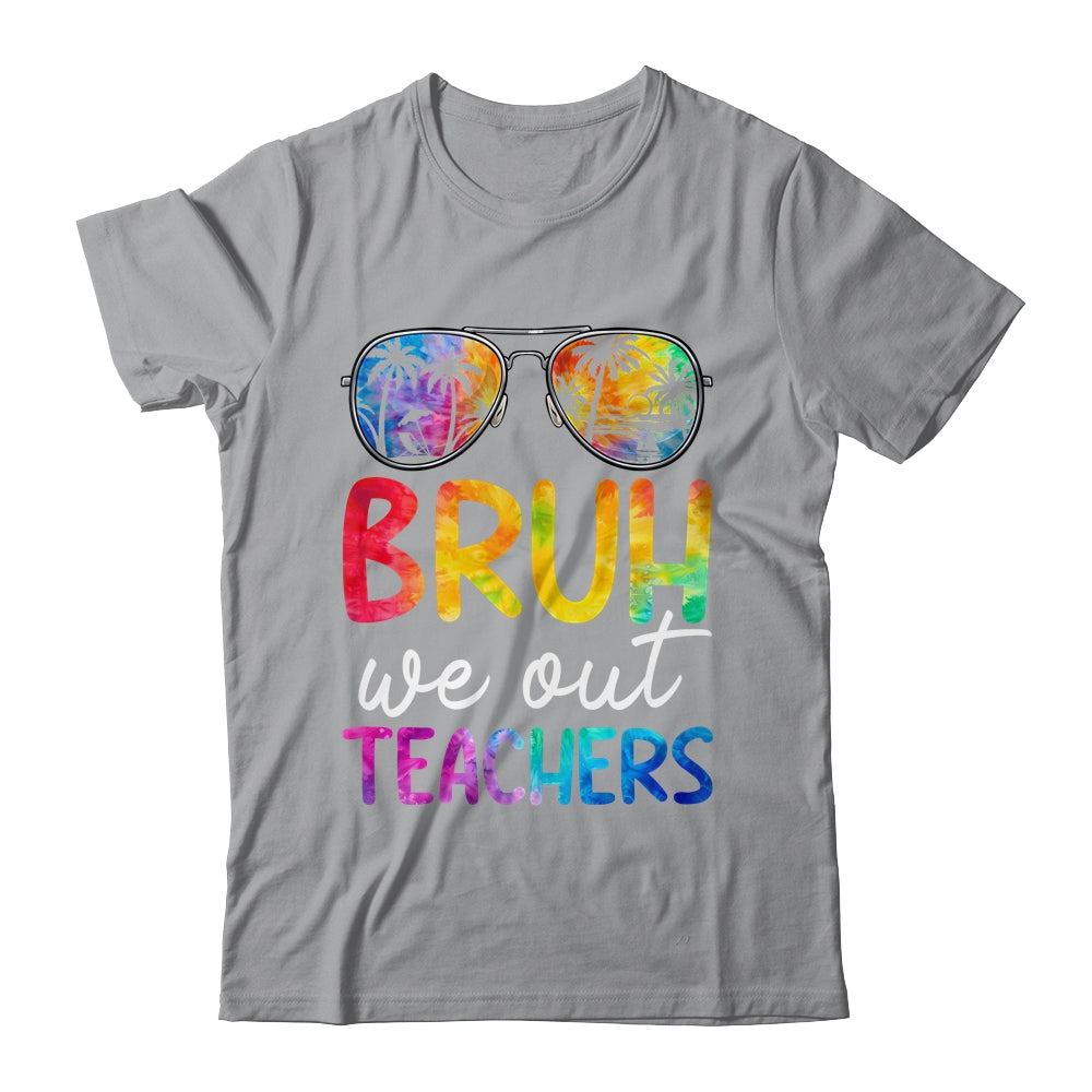 Bruh We Out Teachers Happy Last Day Of School Retro Tie Dye Shirt & Tank Top | siriusteestore