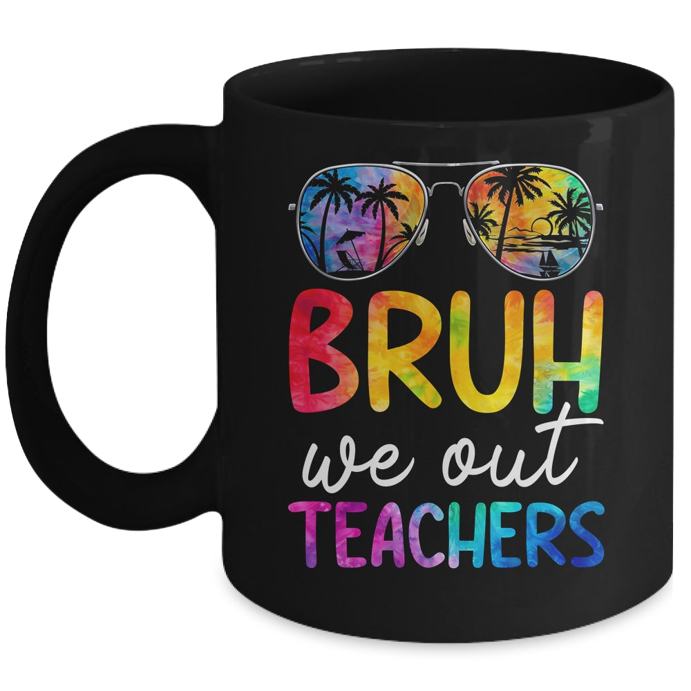 Bruh We Out Teachers Happy Last Day Of School Retro Tie Dye Mug | siriusteestore
