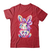 Brushstroke Bunny Easter Pink Bunny Coquette Bow Girls Shirt & Sweatshirt | siriusteestore