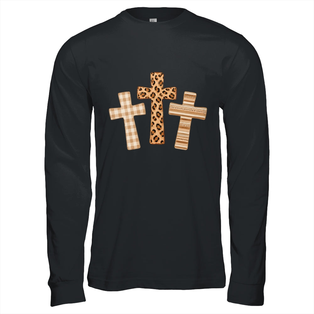 Brushstroke Cross God Faith Leopard Jesus Christian Women Shirt & Hoodie | siriusteestore