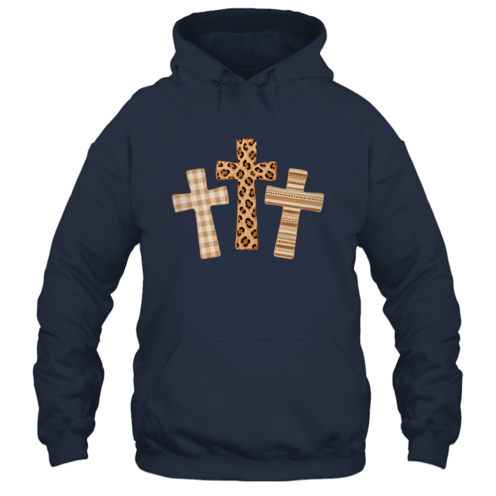 Brushstroke Cross God Faith Leopard Jesus Christian Women Shirt & Hoodie | siriusteestore