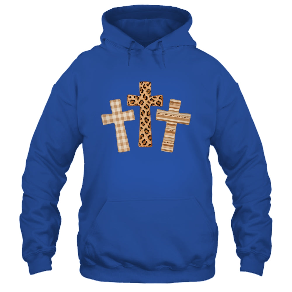 Brushstroke Cross God Faith Leopard Jesus Christian Women Shirt & Hoodie | siriusteestore