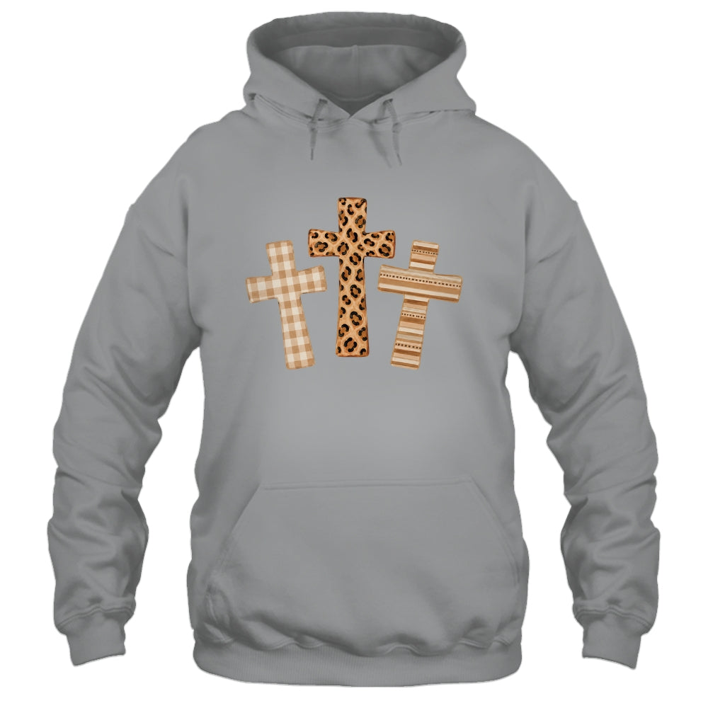 Brushstroke Cross God Faith Leopard Jesus Christian Women Shirt & Hoodie | siriusteestore