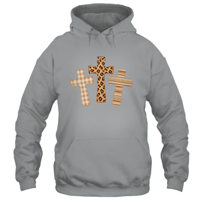 Brushstroke Cross God Faith Leopard Jesus Christian Women Shirt & Hoodie | siriusteestore