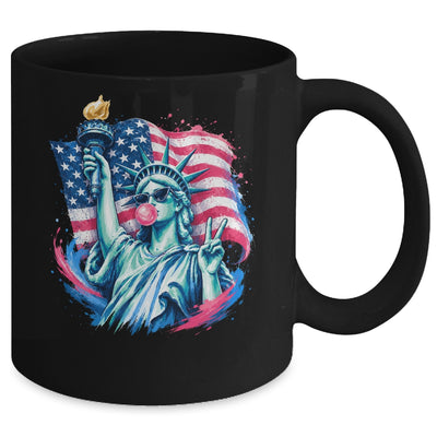 Brushstroke Statue Of Liberty Blowing Bubble Gum 4Th Of July Mug | siriusteestore
