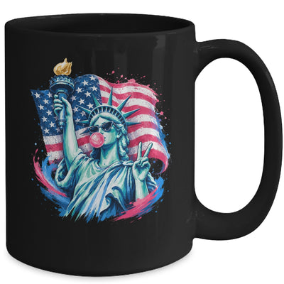 Brushstroke Statue Of Liberty Blowing Bubble Gum 4Th Of July Mug | siriusteestore