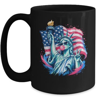 Brushstroke Statue Of Liberty Blowing Bubble Gum 4Th Of July Mug | siriusteestore