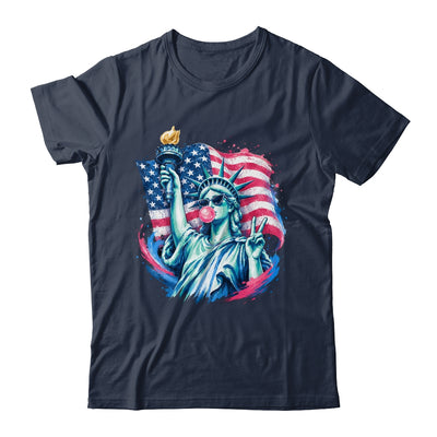 Brushstroke Statue Of Liberty Blowing Bubble Gum 4Th Of July Shirt & Tank Top | siriusteestore