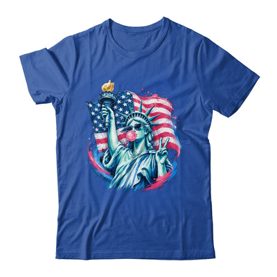 Brushstroke Statue Of Liberty Blowing Bubble Gum 4Th Of July Shirt & Tank Top | siriusteestore