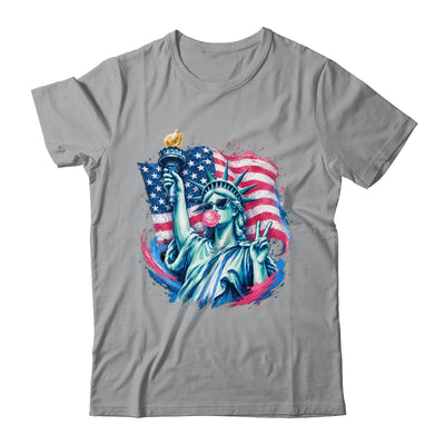 Brushstroke Statue Of Liberty Blowing Bubble Gum 4Th Of July Shirt & Tank Top | siriusteestore