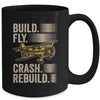 Build Fly Crash Rebuild Model Airplane Pilot RC Plane Mug | siriusteestore