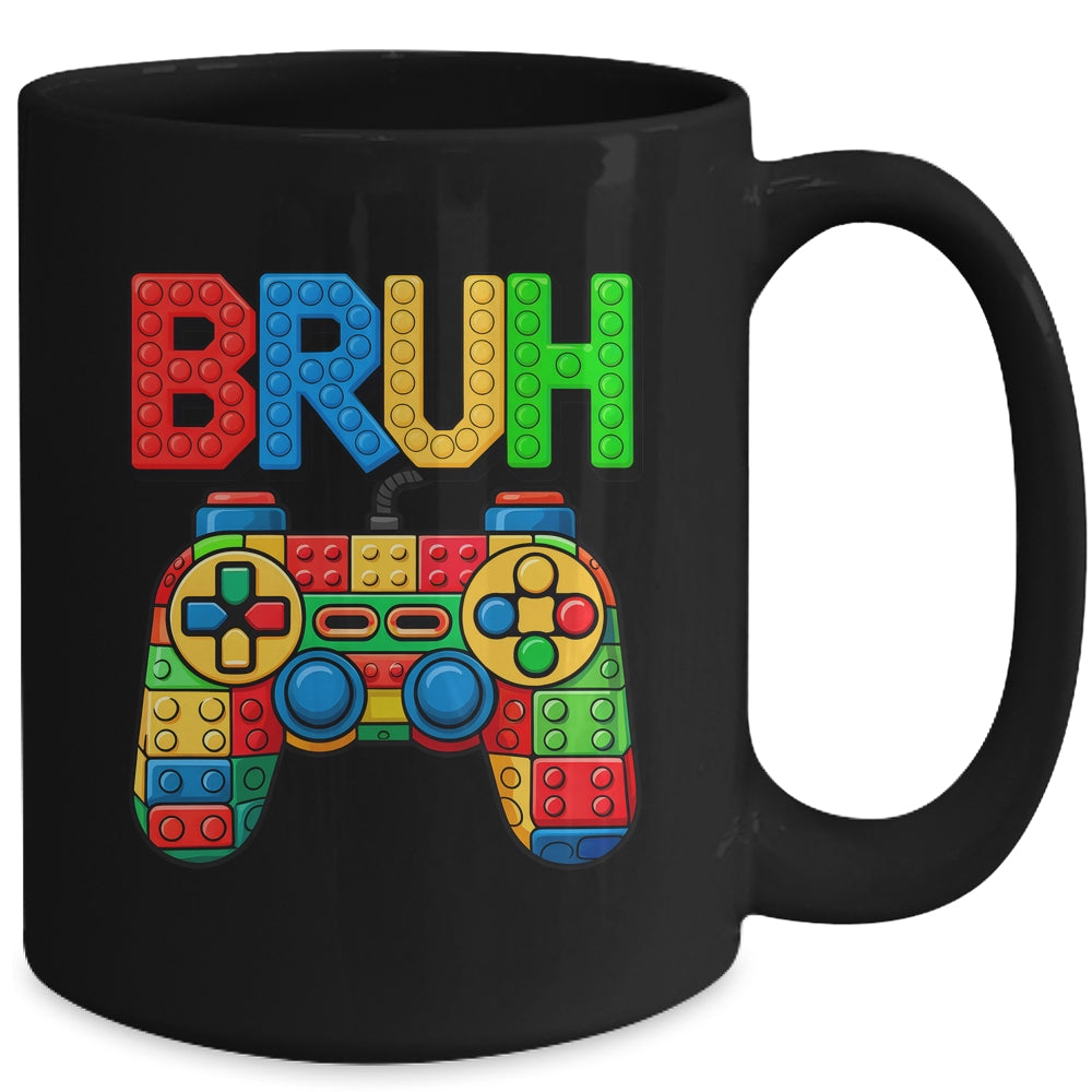 Building Blocks Bruh Boys Kids Birthday Brick Builder Gamer Mug | siriusteestore