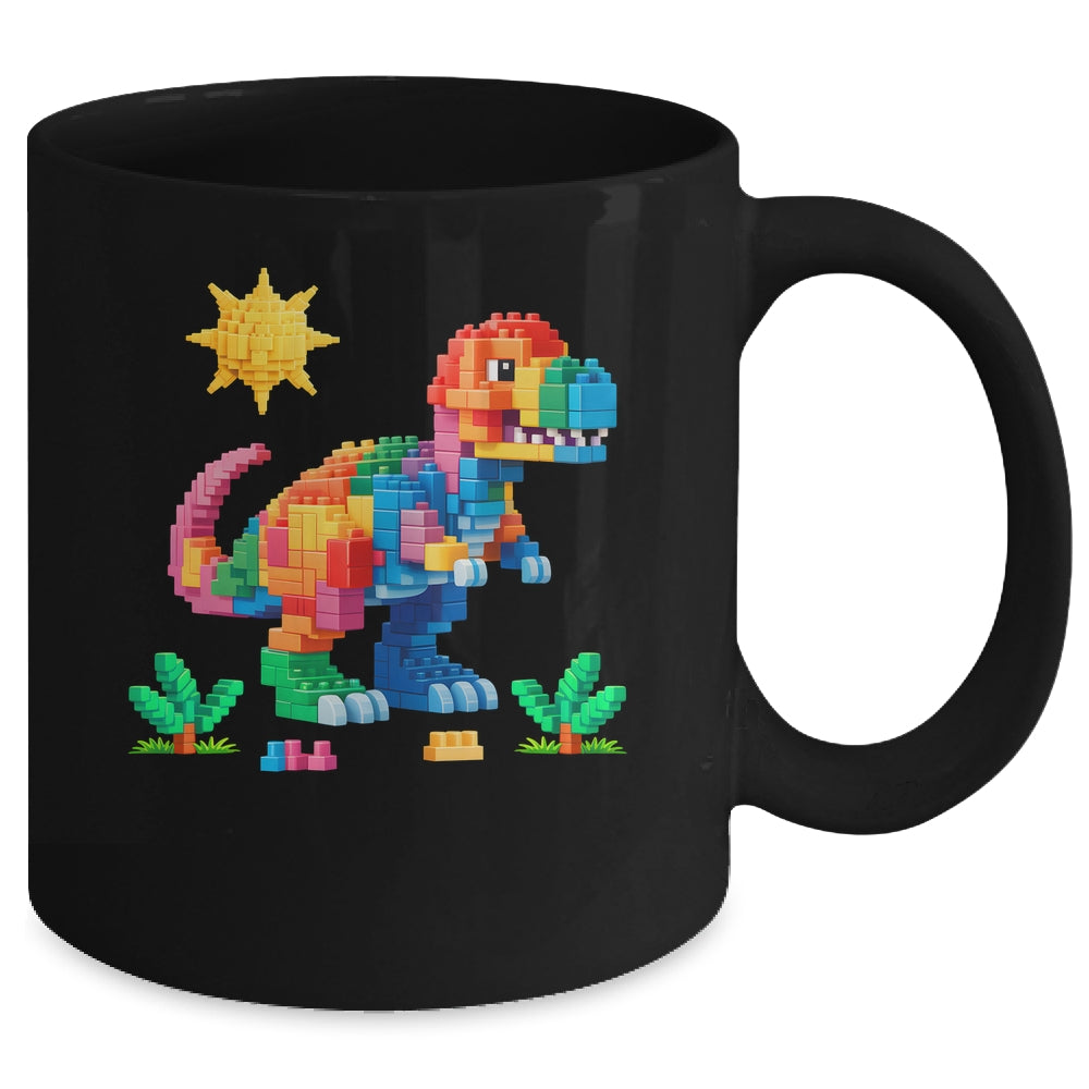 Building Bricks Builder Block Dinosaur T-Rex Boys Kids Men Mug | siriusteestore