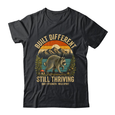 Built Different Still Thriving Raccoon Funny Vintage Shirt & Tank Top | siriusteestore