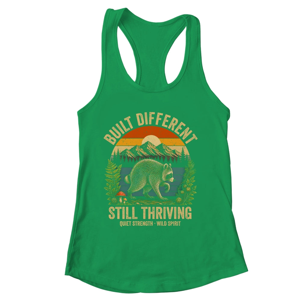 Built Different Still Thriving Raccoon Funny Vintage Shirt & Tank Top | siriusteestore