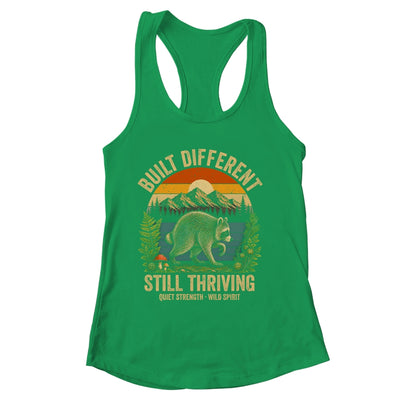 Built Different Still Thriving Raccoon Funny Vintage Shirt & Tank Top | siriusteestore
