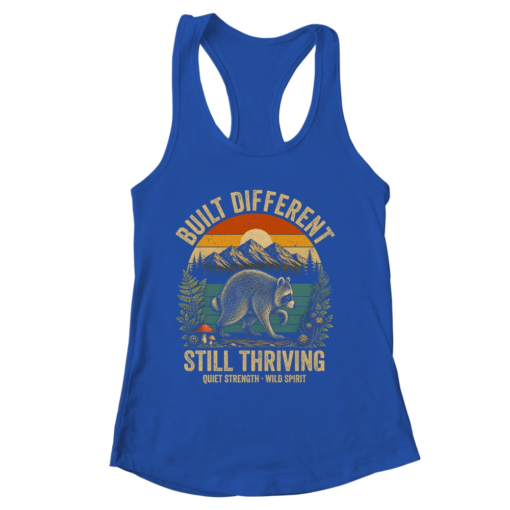 Built Different Still Thriving Raccoon Funny Vintage Shirt & Tank Top | siriusteestore