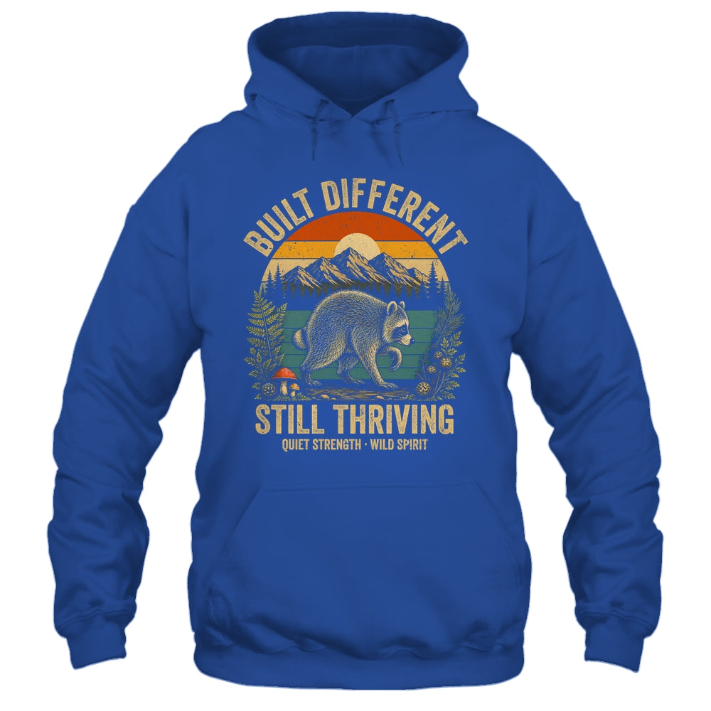 Built Different Still Thriving Raccoon Funny Vintage Shirt & Tank Top | siriusteestore