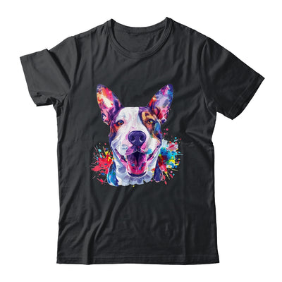 Bull Terrier Mom Lover Puppy Dog Watercolor Tie Dye Painting Shirt & Tank Top | siriusteestore