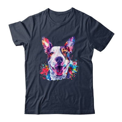 Bull Terrier Mom Lover Puppy Dog Watercolor Tie Dye Painting Shirt & Tank Top | siriusteestore