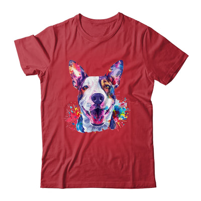 Bull Terrier Mom Lover Puppy Dog Watercolor Tie Dye Painting Shirt & Tank Top | siriusteestore