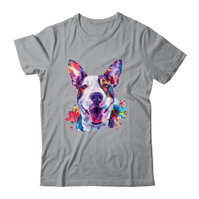 Bull Terrier Mom Lover Puppy Dog Watercolor Tie Dye Painting Shirt & Tank Top | siriusteestore