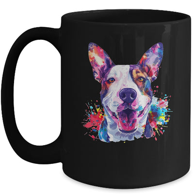 Bull Terrier Mom Lover Puppy Dog Watercolor Tie Dye Painting Mug | siriusteestore