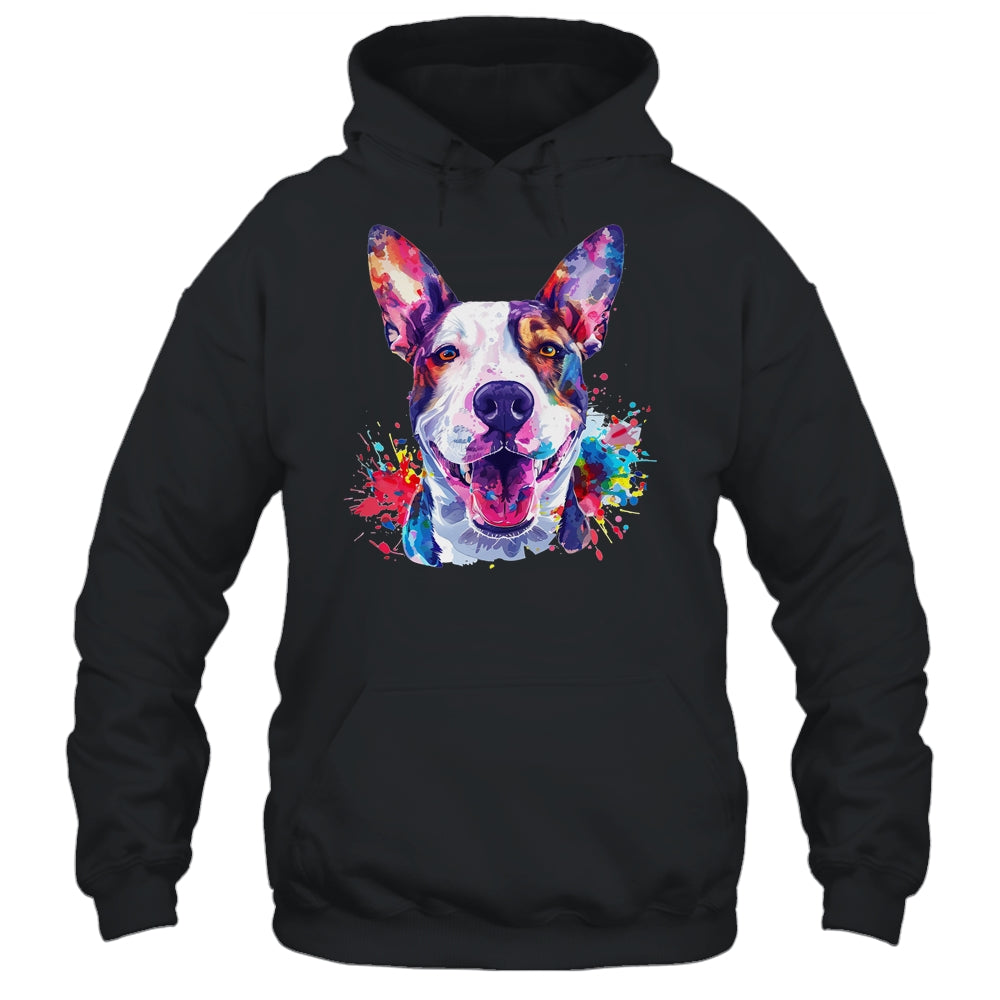 Bull Terrier Mom Lover Puppy Dog Watercolor Tie Dye Painting Shirt & Tank Top | siriusteestore