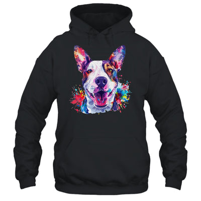 Bull Terrier Mom Lover Puppy Dog Watercolor Tie Dye Painting Shirt & Tank Top | siriusteestore