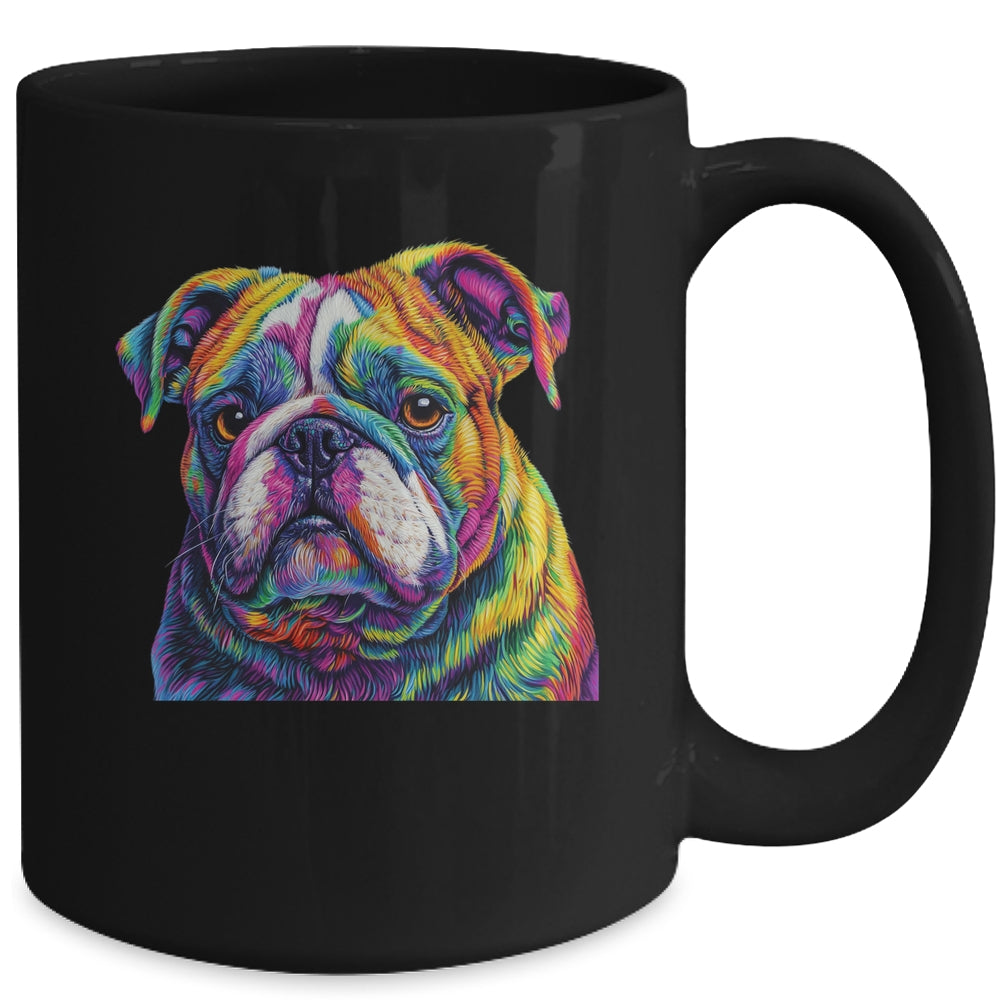Bulldog Dog Colorful Face Dog Lover Men Women Mug | siriusteestore