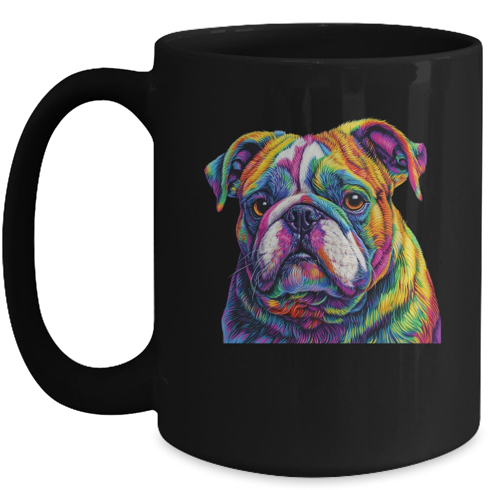 Bulldog Dog Colorful Face Dog Lover Men Women Mug | siriusteestore