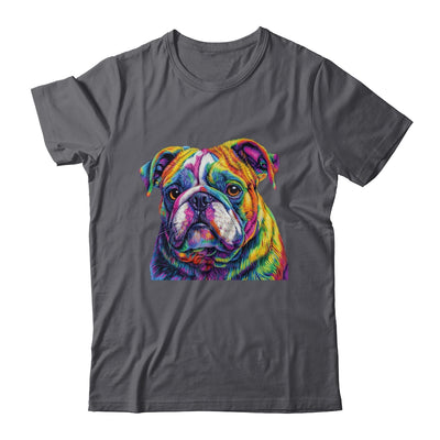 Bulldog Dog Colorful Face Dog Lover Men Women Shirt & Tank Top | siriusteestore