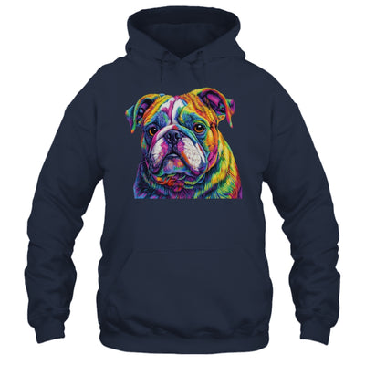 Bulldog Dog Colorful Face Dog Lover Men Women Shirt & Tank Top | siriusteestore