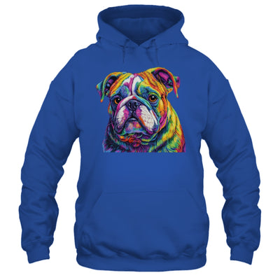 Bulldog Dog Colorful Face Dog Lover Men Women Shirt & Tank Top | siriusteestore