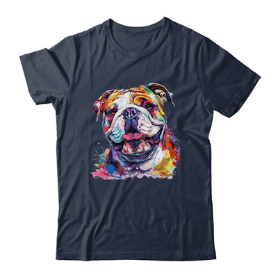 Bulldog Mom Lover Puppy Dog Watercolor Tie Dye Painting Shirt & Tank Top | siriusteestore