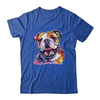Bulldog Mom Lover Puppy Dog Watercolor Tie Dye Painting Shirt & Tank Top | siriusteestore