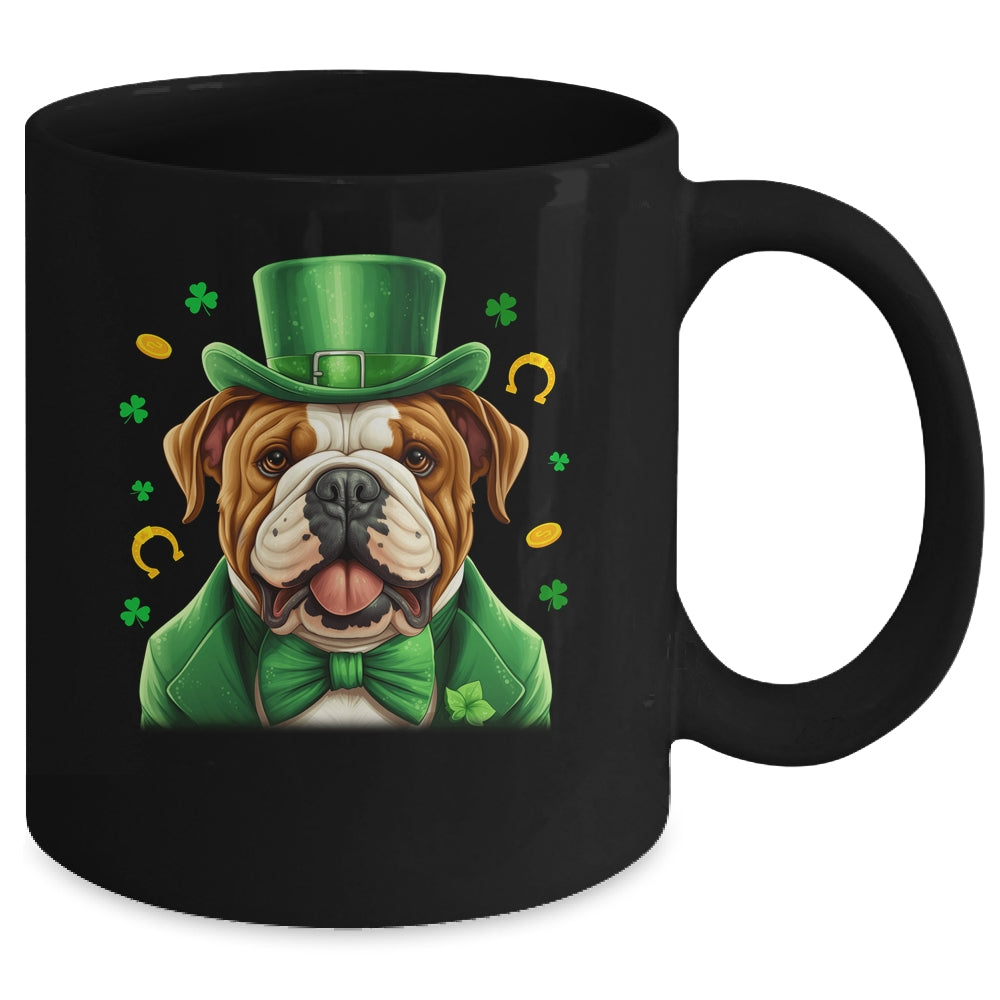 Bulldog St Patricks Day Leprechaun Shamrock Irish Mug | siriusteestore