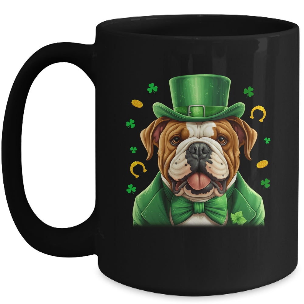 Bulldog St Patricks Day Leprechaun Shamrock Irish Mug | siriusteestore