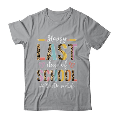 Bus Driver Happy Last Day Of School Summer Funny Leopard Shirt & Hoodie | siriusteestore